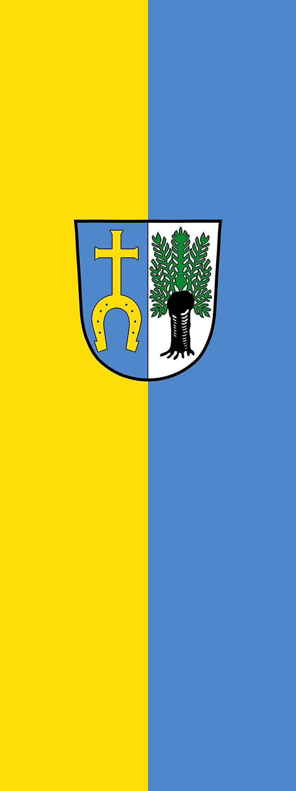 Drapeau Kirchweidach haut de gamme format portrait 6m² aux finitions soignées
