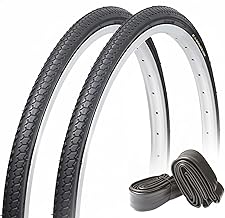 COMPASS P1013 26-inch Bicycle Tires, Set of 2 (Tires, Tubes, and Rim Bands) 26 x 1 3/8 W/O Light Bike [For 26-inch Mamachari] (Sold as 1 Pair)