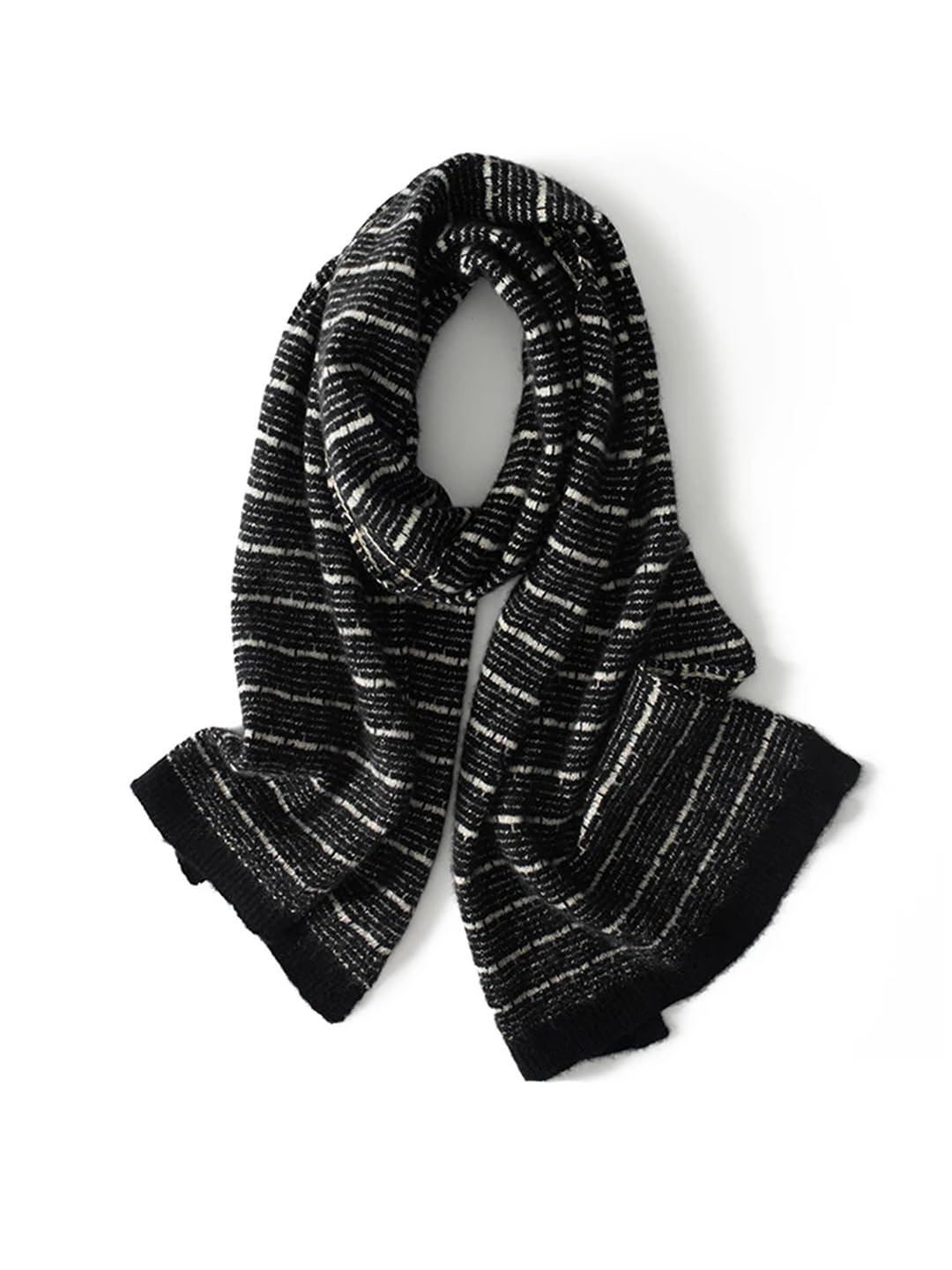 Sciarpa in cashmere scialle uomo donna inverno lavorato a maglia a righe caldo collo Protectio adulto unisex sciarpe