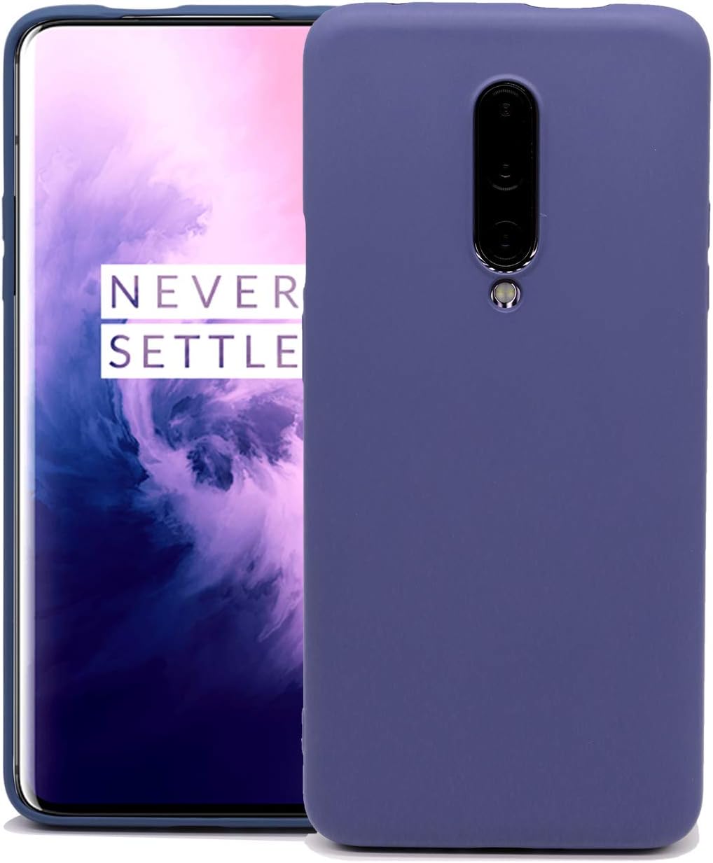 OnePlus 7 Pro Case, Flexible Soft Ultra-Thin TPU Rubber Protecting Case for OnePlus 7 Pro Phone, Shock Absorption & Scratch Resistant Grippy Stylish Case [Blue]