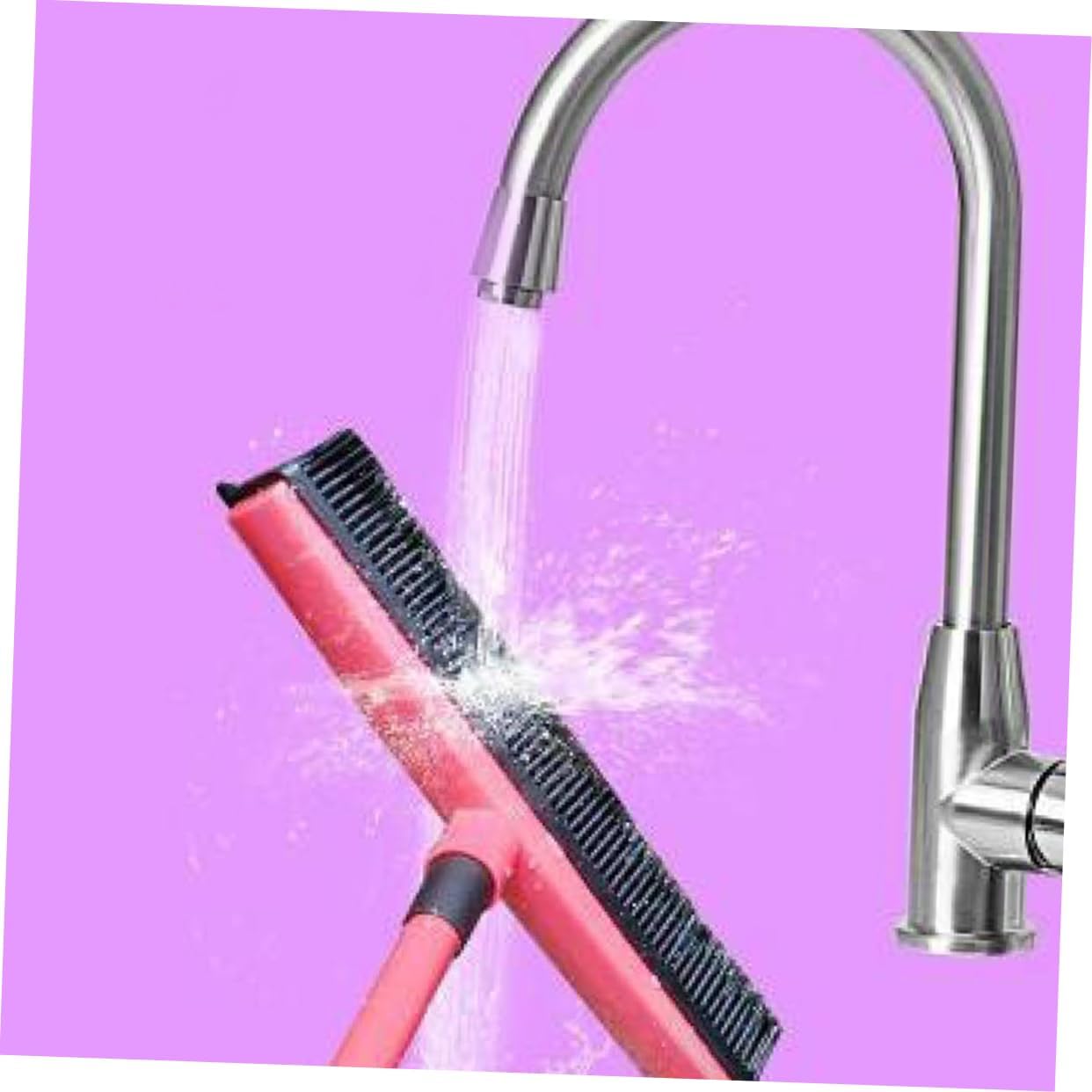 KOMBIUDA Pet Hair Cleaner Broom Handle for Hair Removal Versatile Mop for Carpets Rugs and