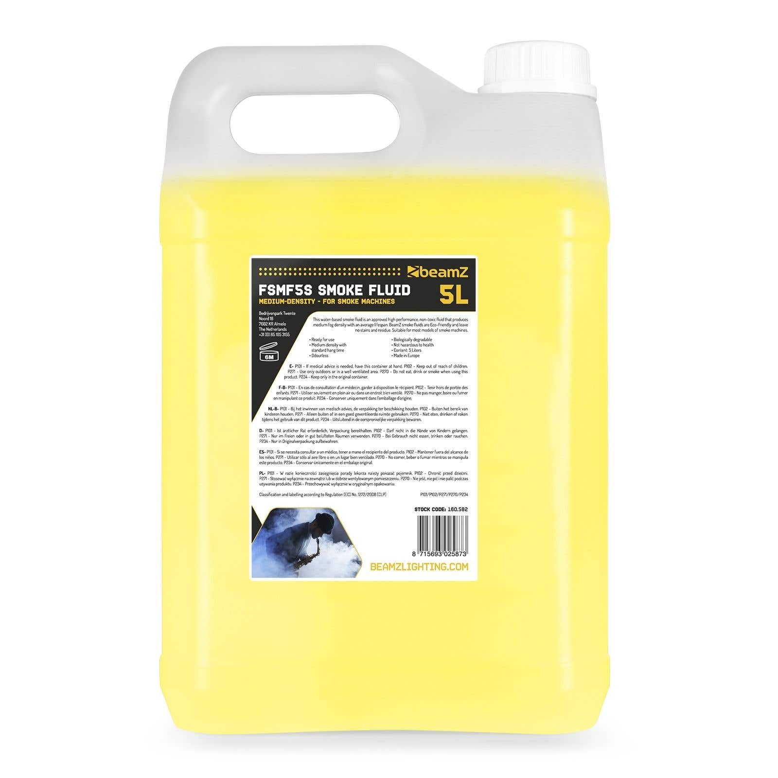 BeamZ RAGE1500LED Machine à Fumée avec 5 Litres de Liquide - Idéal pour Animer vos Soirées