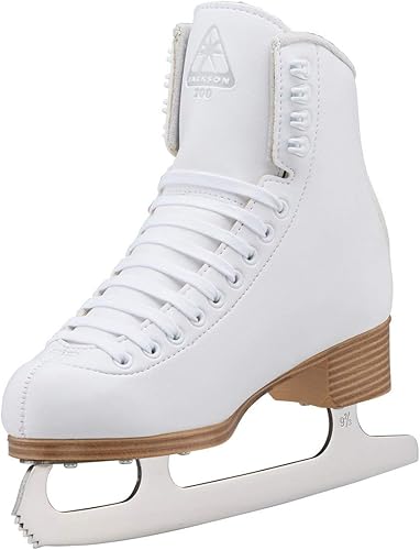 Miniatura 6 de Jackson Classic Model 200201204 - Patines de hielo blancos para mujeres y niñas, paquete con protectores de patinaje recién lanzados 2023