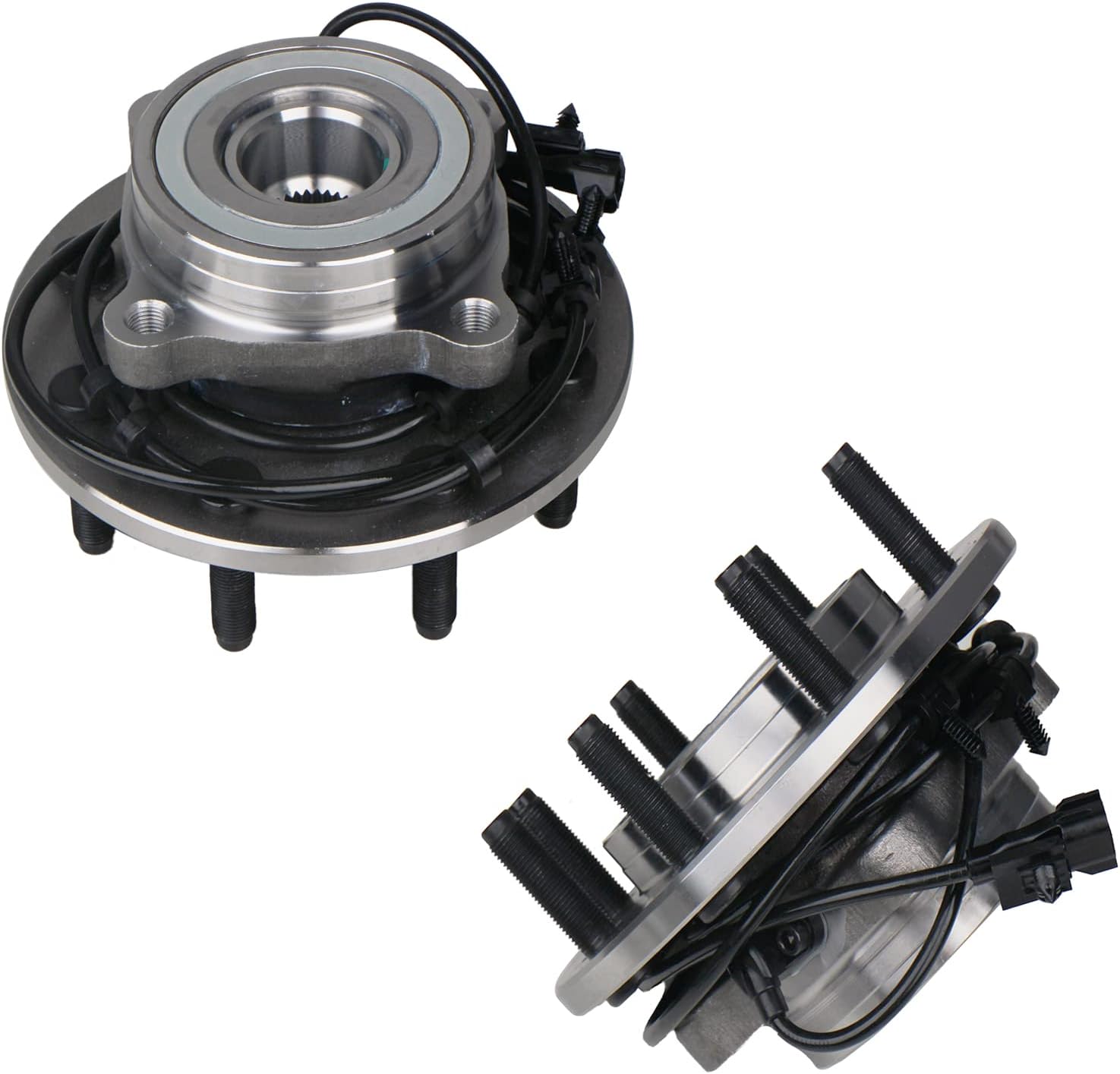 KUSATEC 515063 Front 2PCS Wheel Bearing and Hub Assembly Compatible with Dodge Ram 2500 3500 Pickup 2000 2001 2002, 8 Lug Bolts w/ABS