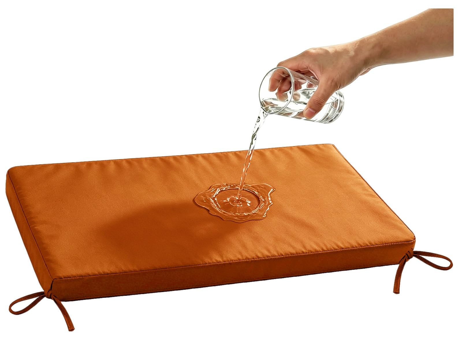 Miecoae Swing Seat Cushions for Outdoor Furniture 5cm/1.9" Thick Outdoor Bench Cushion Waterproof 80%, Settee Couch Pads with Zipper Washable, Patio Swing Seat Cushion(Orange,130x50 cm 51x20 in)