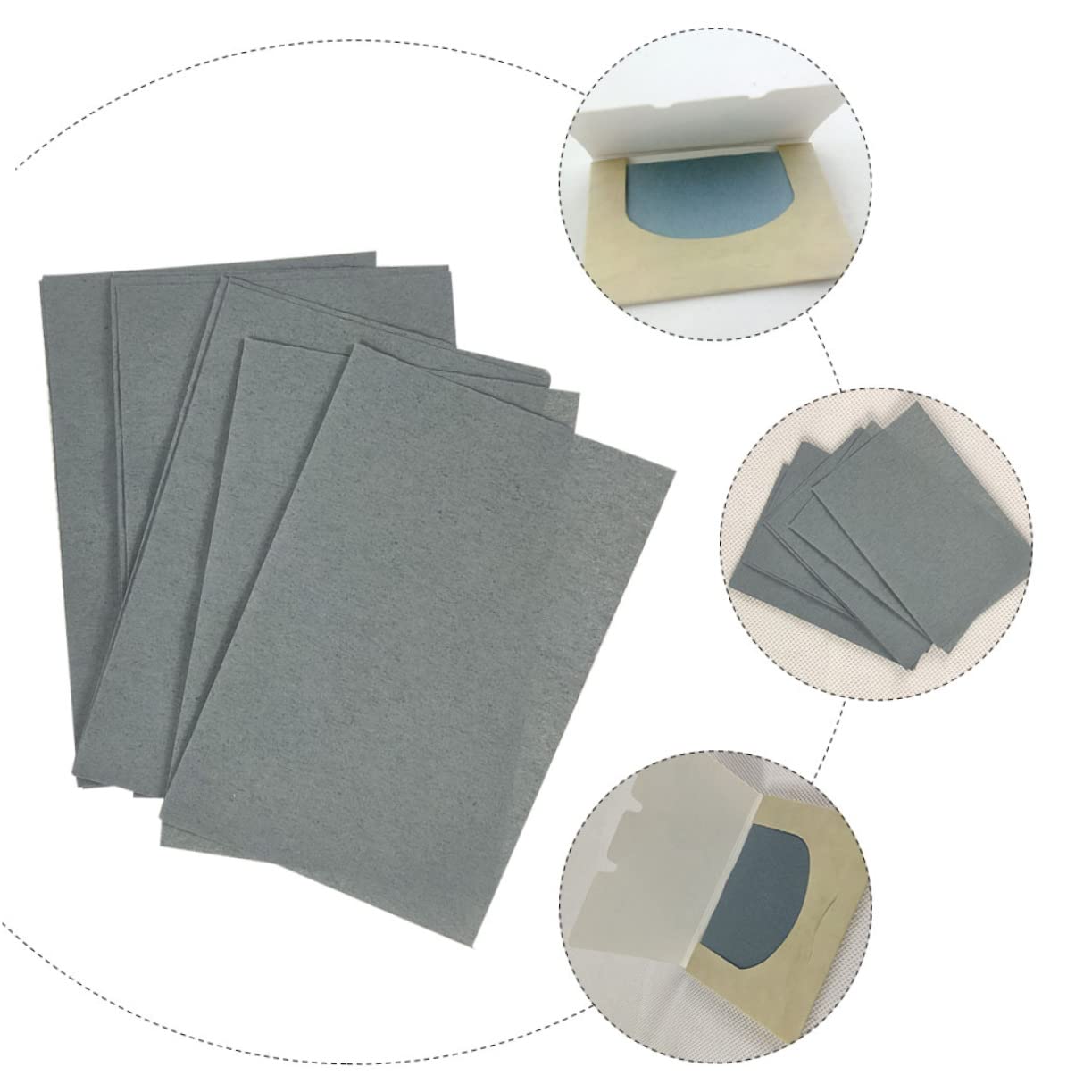 minkissy 2sets Counted Oil Blotting Papers Oil Absorbing Tissue Facial Care Tissue Blotting Paper for Control Sheets 200pcs*2