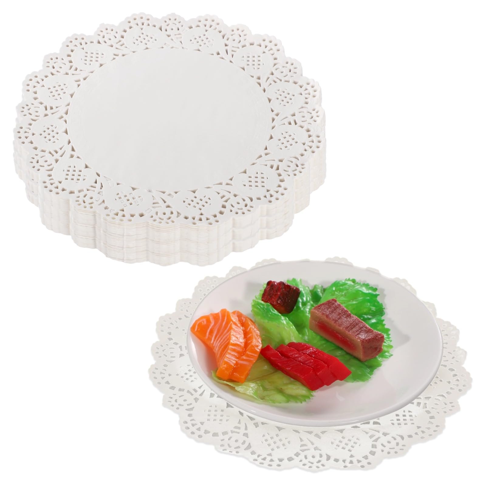280 Napperons Ronds en Papier Dentelle Blanc Absorbant Spécial Cuisson