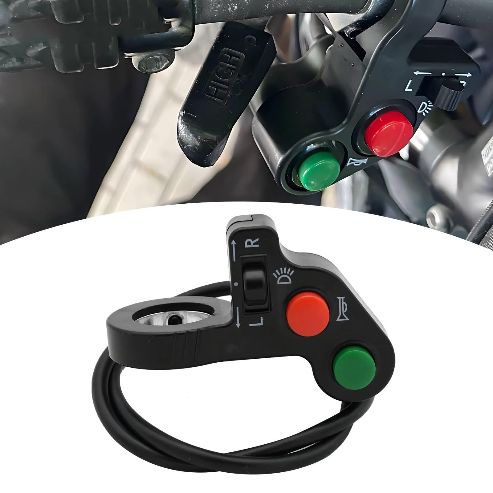 Controllo Manubrio Interruttore Moto Da 22mm Per Scooter Da Bici Con Segnale Di Svolta Universale Per Clacson Manubrio Kill Interruttore