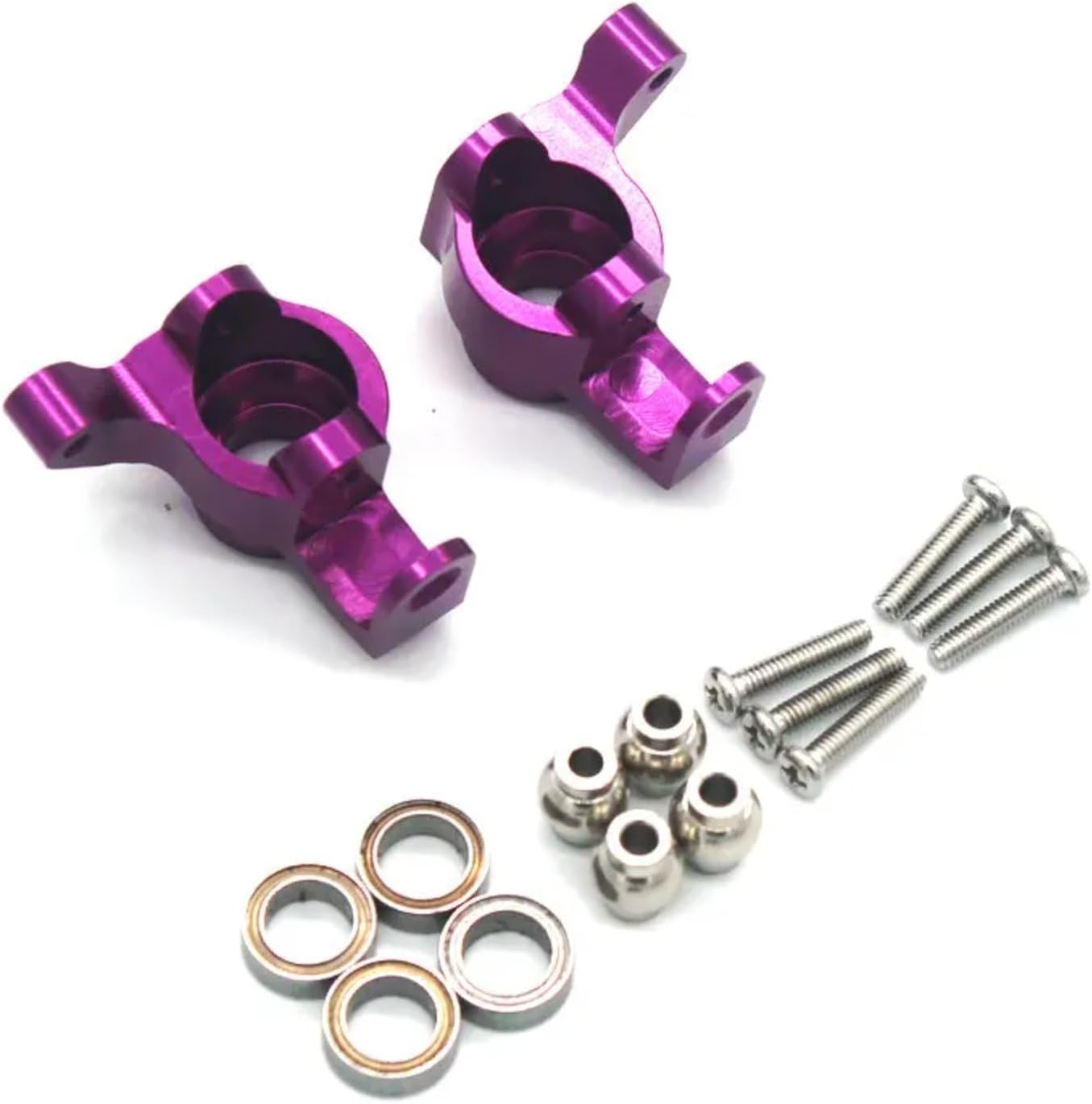 RC Parts for SCY 1/16 16101 16102 16103 16104 16106 16201 RC Metal Upgrade Parts for Remote Control Car Steering Cup Replacement Parts(Purple)