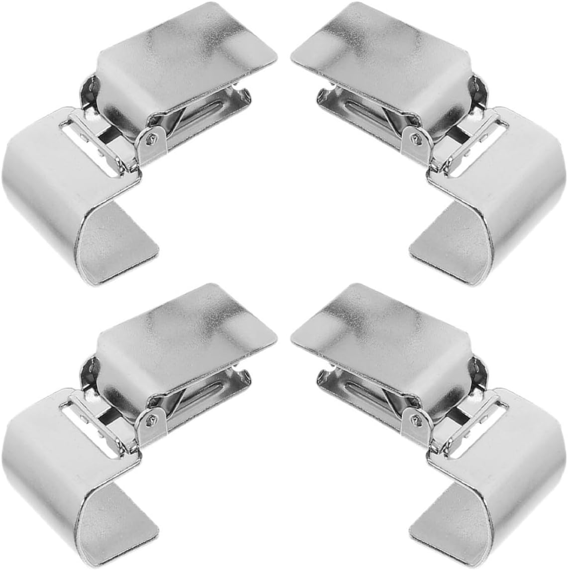 Holibanna Heavy Duty Rug Clips 4pcs Silver Metal Carpet Grippers Anti-Slip Wall Hangers for Displaying Rugs, Tapestries, and Blankets in Home Décor