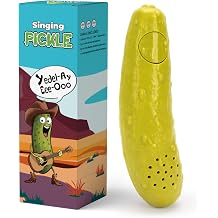 Pickle that Yodels- Singing Cucumber Toy - Funny Gag Gift Idea for Adults Friends and Family, Includes Batteries