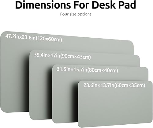 Miniatura 8 de YSAGi Protector de cuero para escritorio, alfombrilla de escritorio de oficina, alfombrilla grande para el mouse, antideslizante, de piel sintética,