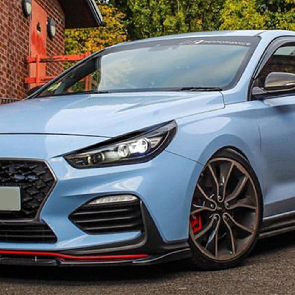 ABS błyszczący samochód zły reflektor brwi powieka, dla Hyundai I30N, dla N-Line RS Active Performance 2017-2020 naklejki 3D Tuning Brwi (Size : Gloss Black)