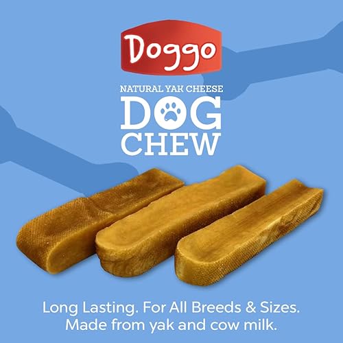 Miniatura 2 de Doggo Dog Chew - Masticables prémium de queso de yak para perros del Himalaya - Masticables naturales de yak para perros grandes y pequeños -