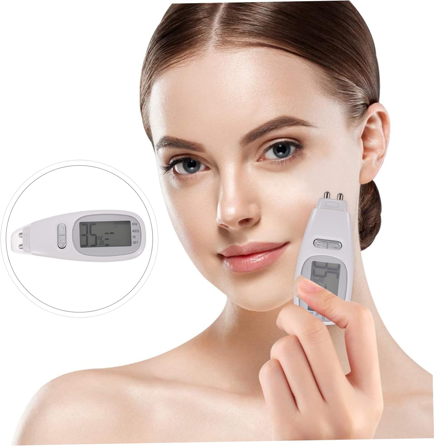 Homoyoyo Skin Moisture Detector Softness Analyzer Beauty Salon Tool Digital Moisture Tester Skin Sensor