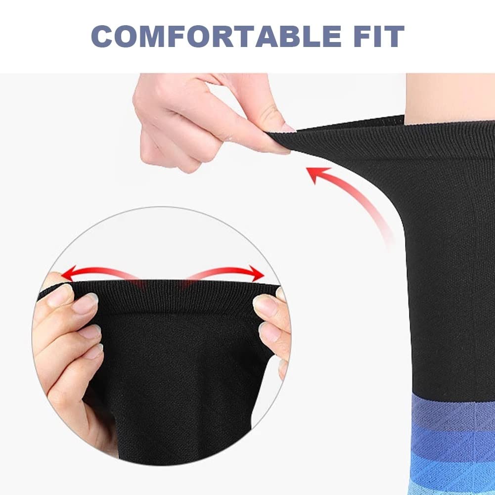 JFDBGU 4pcs Stable Pressurization Sport Compression Legwarmers Calf Sleeve Breathable Comfortable Fit for Cycling, Running(A)