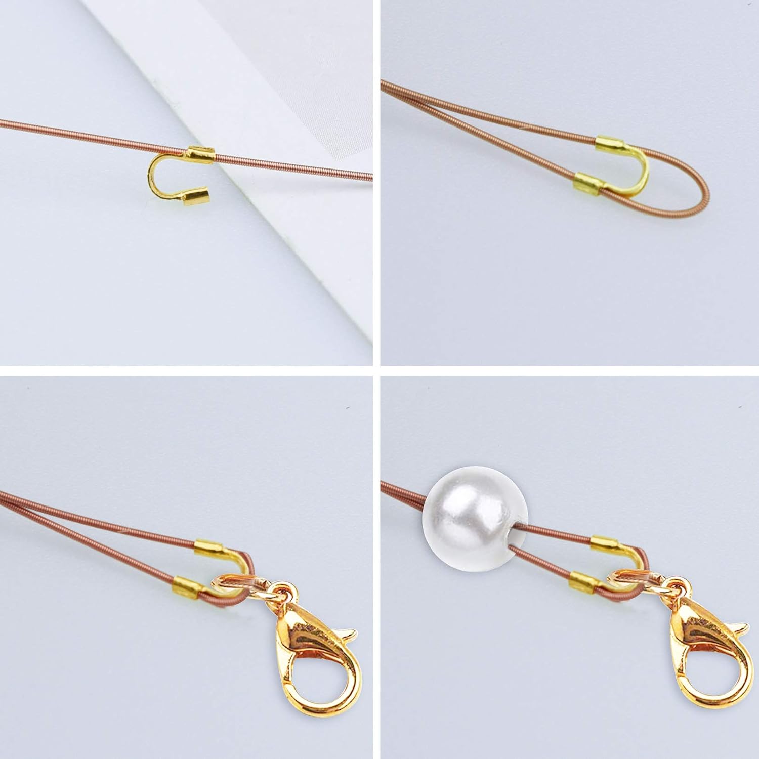 600 Pcs Brass Wire Protector, Fengek U Shape Wire Guardian Loops for Earring Necklace Bracelet Making, 6 Colors