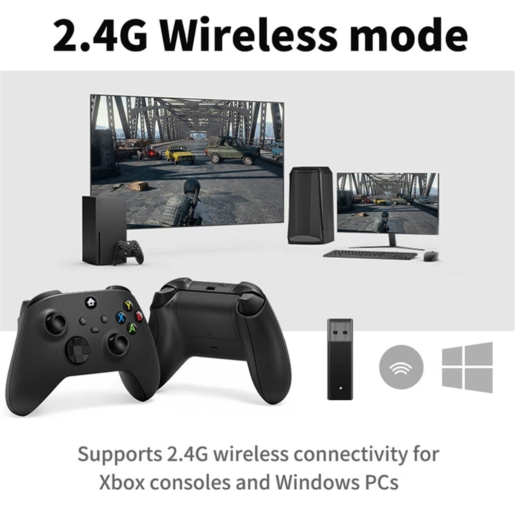 SanSixi Compatible Para XBOX Serise X/S Gamepad Controlador Con 2.4G Receptor Inalámbrico Antideslizante Rocker Gaming Mango para PC Accesorios Gamepad (Amarillo)