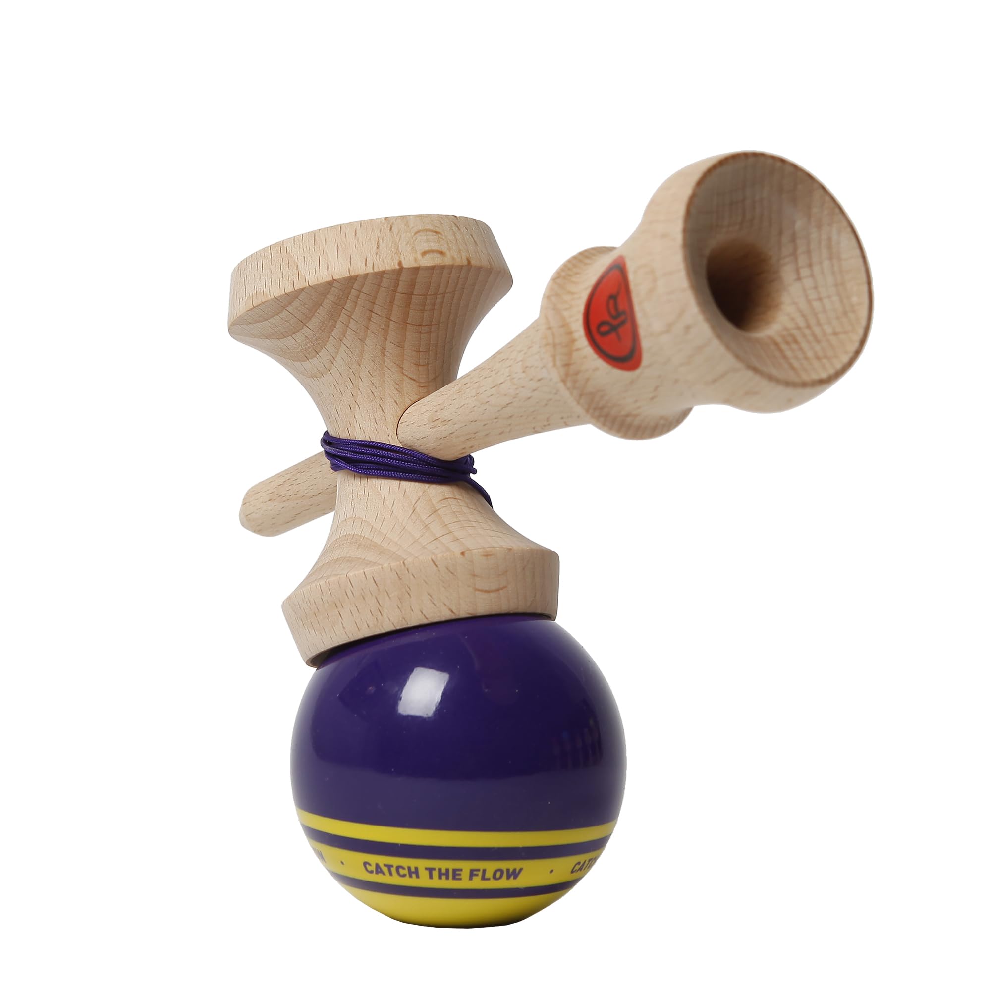 PLAY Kendama, Color Morado y Amarillo (Kendama Europe K2064)