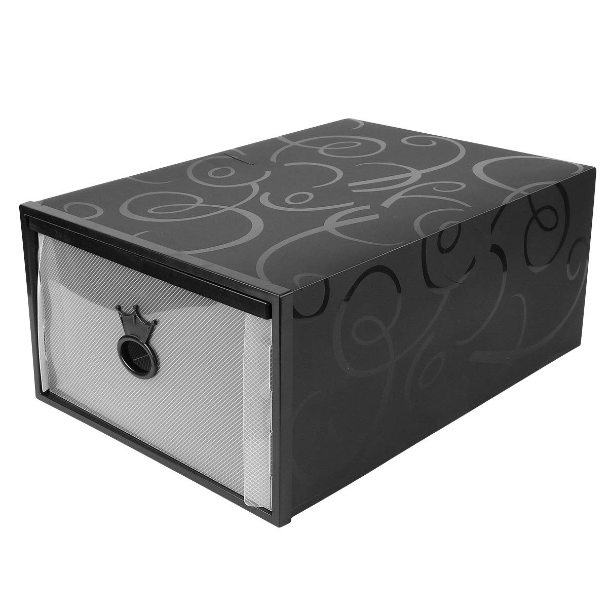 Housoutil Contenitore per Scarpe Trasparente Cassetto 33X23X14 CM Custodia Pieghevole in Plastica Ispessita Resistente All’Umidità Organizer Porta Scarpe Uomo e Donna per Armadio e