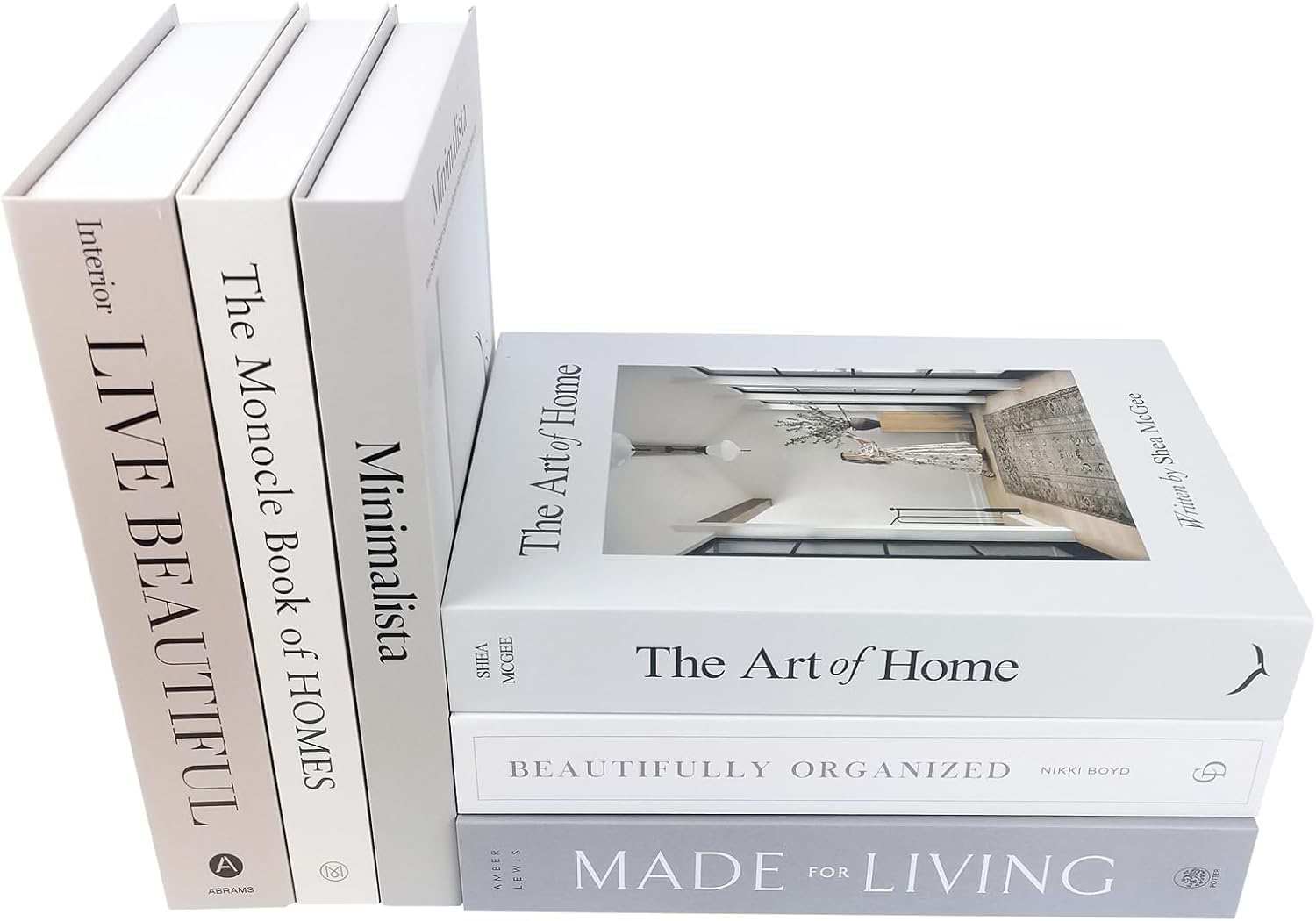 6PCS Decorative Books for Coffee Table-Faux Books for Decoration-Coffee Table Decor-Hardboard Fake Decorative Book for Bookshelf Home Decor Display