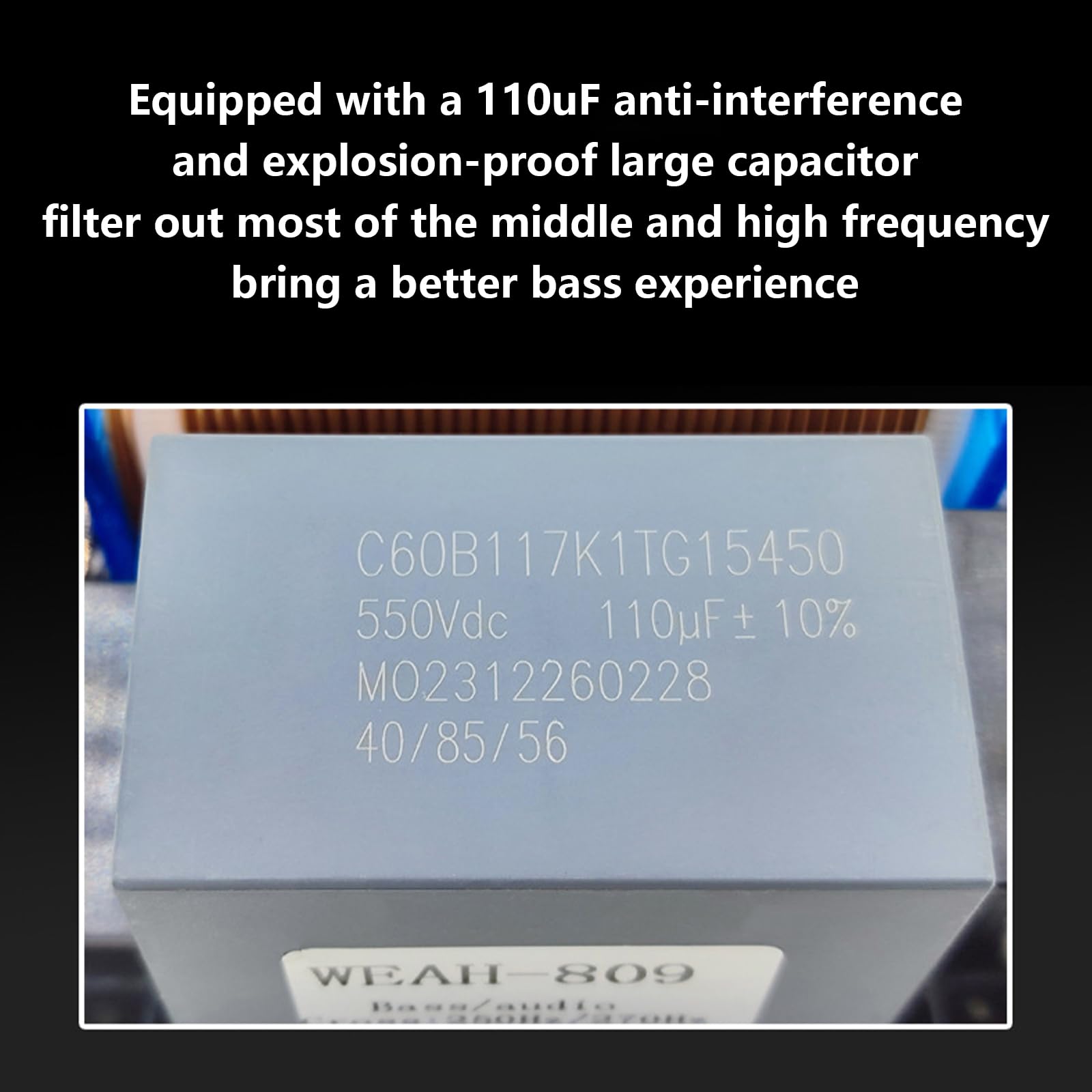 Filtre de séparation de fréquence 1500 W 250 Hz/270 Hz pour caisson de basses