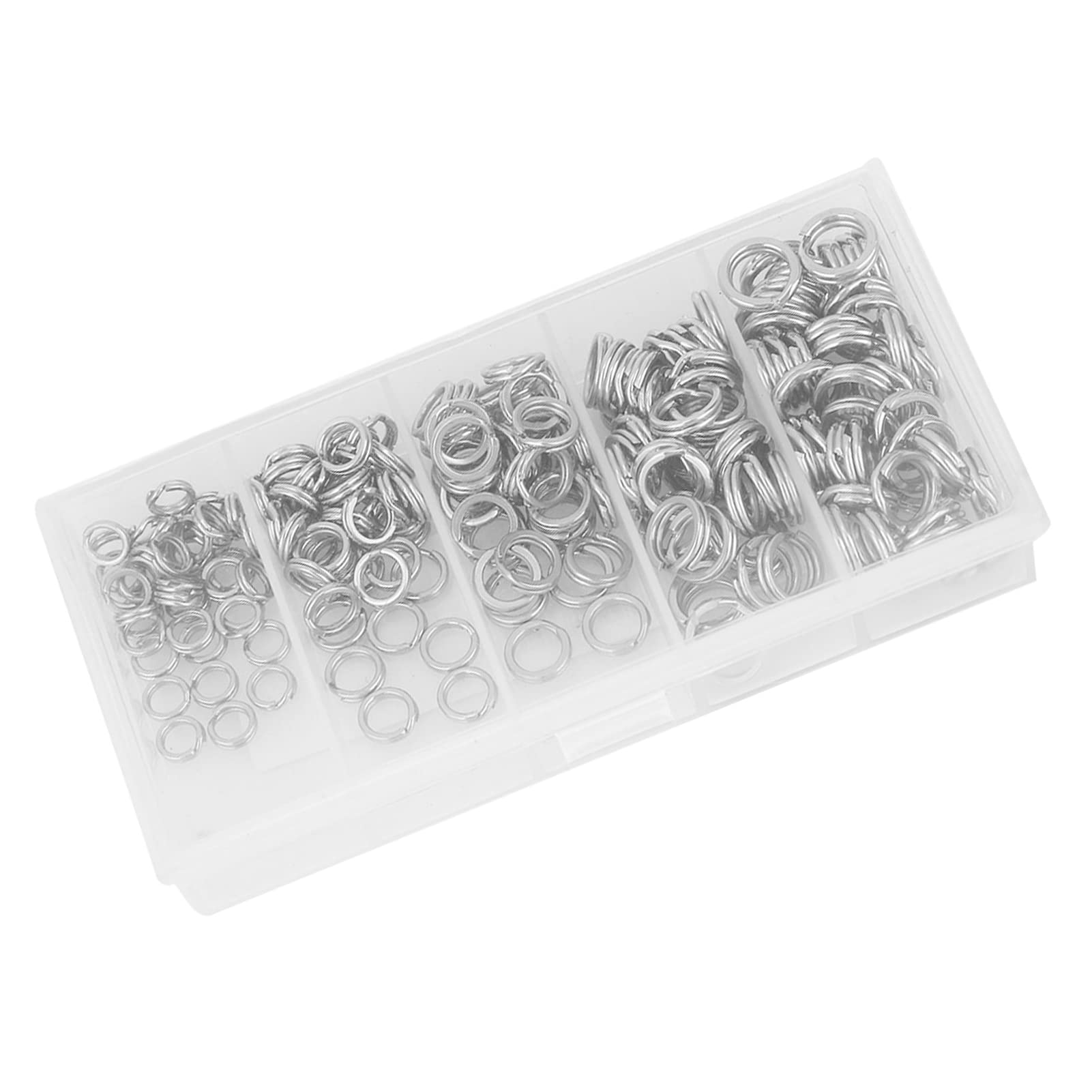 200PCS/Box Tackle Swivel Snap Stainless Steel Fishing Split Rings Fish - View #6