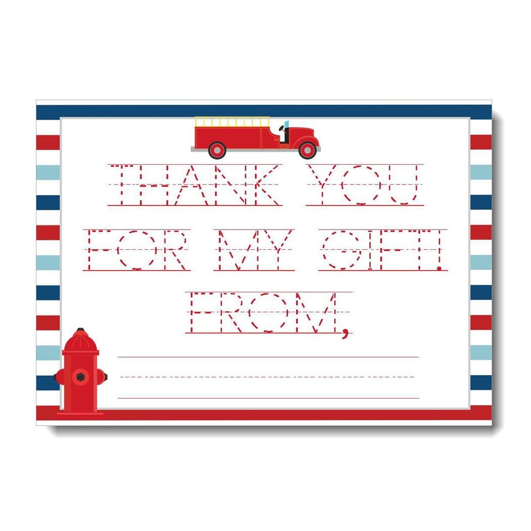 Amazon Letter Learning Fireman Thank You Notes Firetruck Thank 