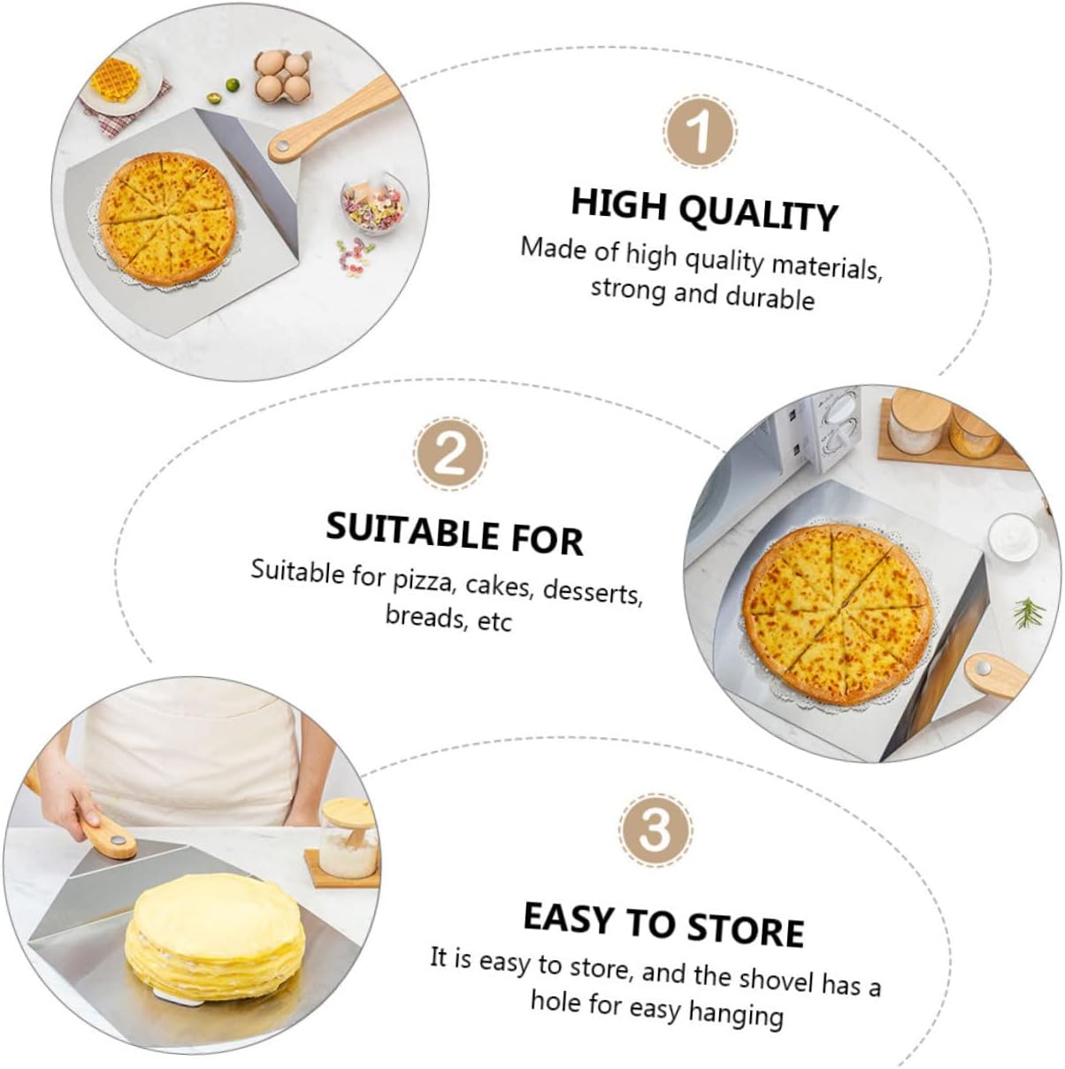 1pc Folding Cake Transfer Spatula Non- Handle for Easy Use Versatile Baking Supply for Pizza Desserts Cakes Pies for Home Professional Chefs