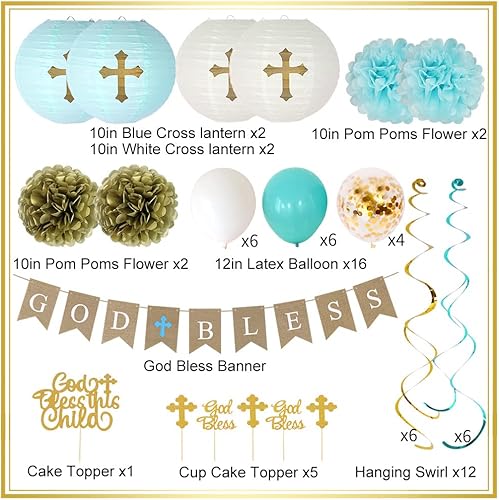 Miniatura 2 de Decoraciones de bautismo para niños decoraciones de primera comunión decoración de bautizo suministros de fiesta de primera comunión suministros de