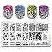 BORN PRETTY Flower Theme Rectangle 6 Nail Art Stamp Template Multi-Pattern Stamp Image Plate Combination Set DIY manicuring Template