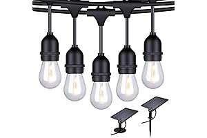 FOXLUX Solar String Lights: 48ft Energy-Efficient Outdoor Lighting Solution