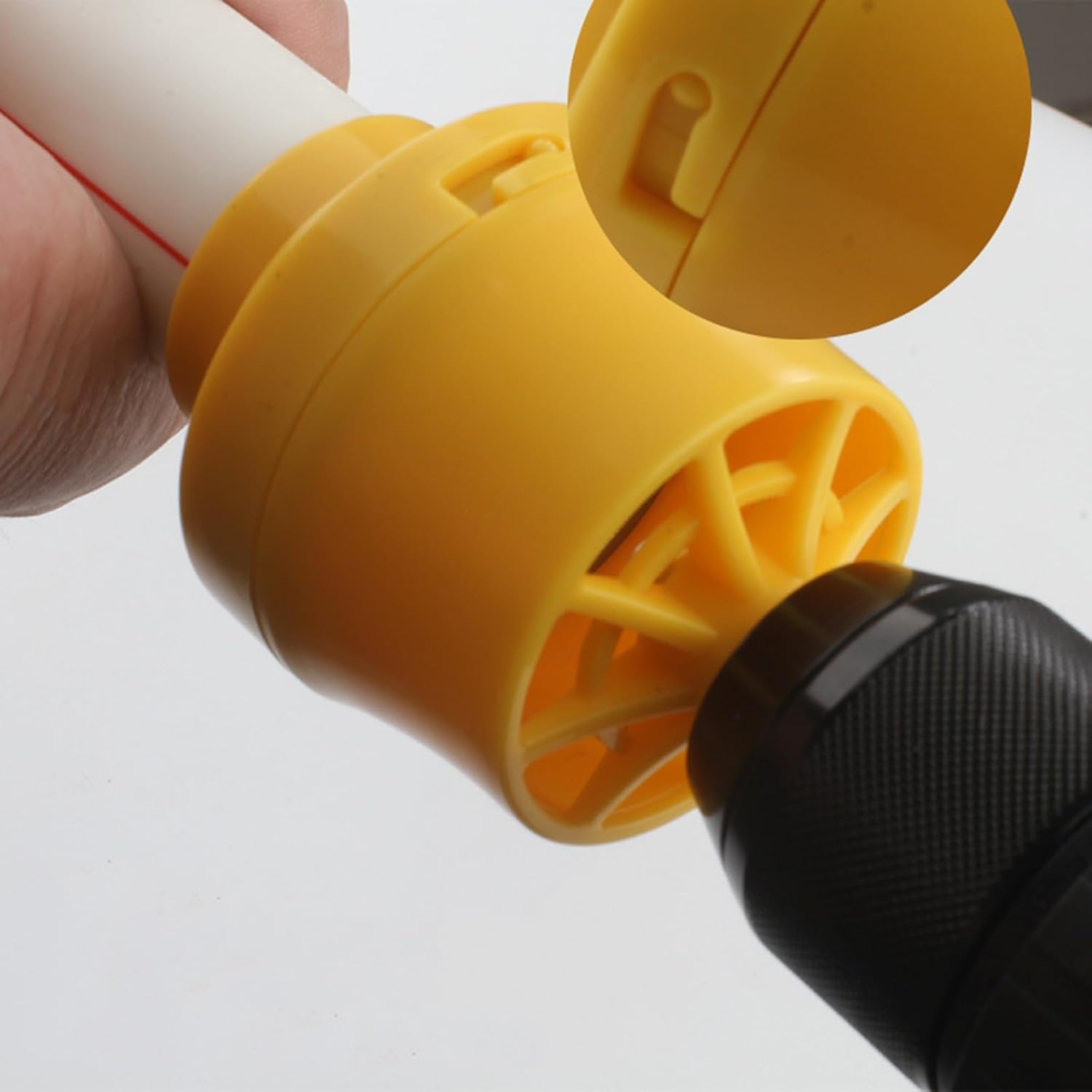 Nitya Ecommerce PVC Pipe Threader - PVC Thread Maker Tool for Electric Drill - PVC Threader Kit with 3 Dies, 3 Dies,1/2", 3/4", 1" Pipe - Pipe Threader Plumbing Tool 1