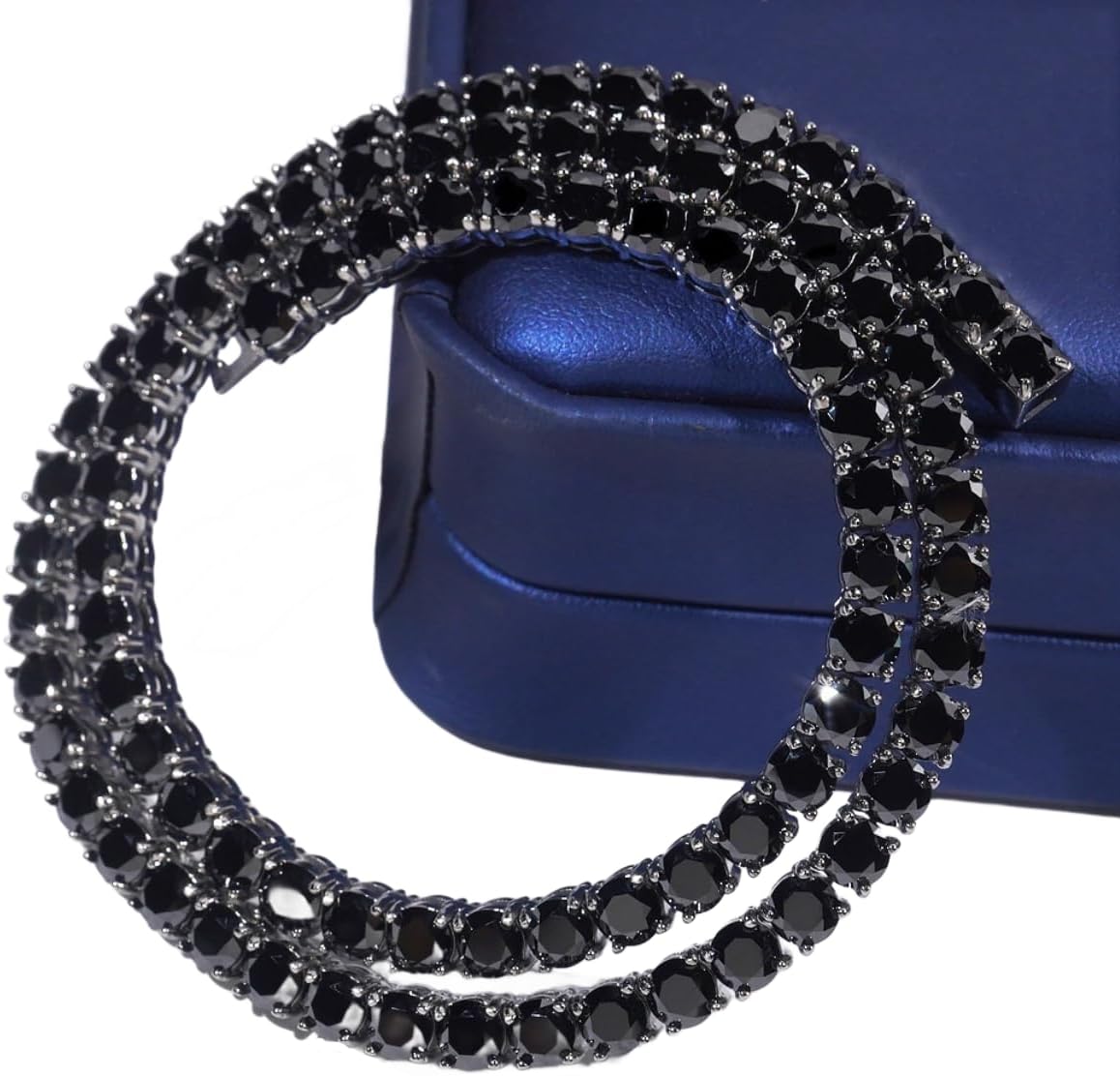3/4/5mm Black Moissanite Tennis Chain Necklace for Women Mens Accessories Stainless steel Iced Out Moissanite Diamond Round Cut Necklaces Hip Hop Miami Cuban Link Chain for Men