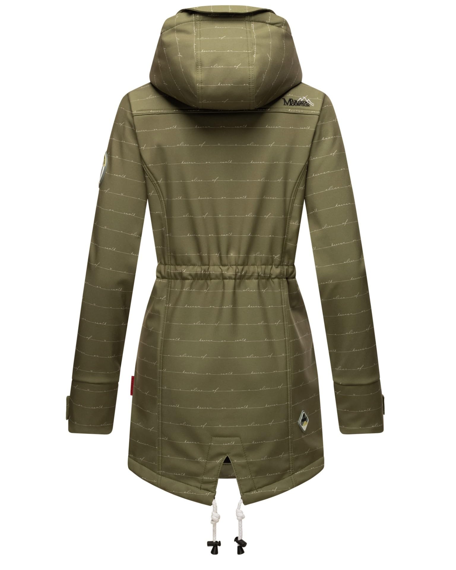 Marikoo B614 Veste softshell pour femme (XS-3XL) avec capuche – Imperméable, intérieur en polaire, poche sur le bras, manteau, veste chaude pour femme