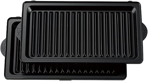 Vitantonio PANINI PLATE - Juego de 2 planchas de hierro fundido PVWH-10-PN