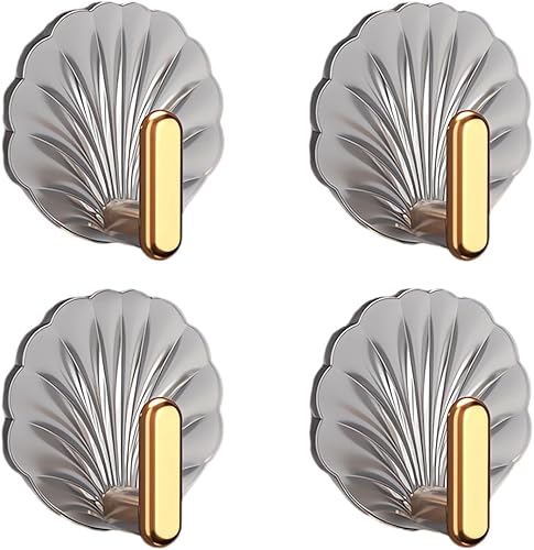 Ganchos adhesivos, ganchos transparentes autoadhesivos para toallas, 4 piezas, ganchos de pared impermeables, ganchos multifuncionales para baño,