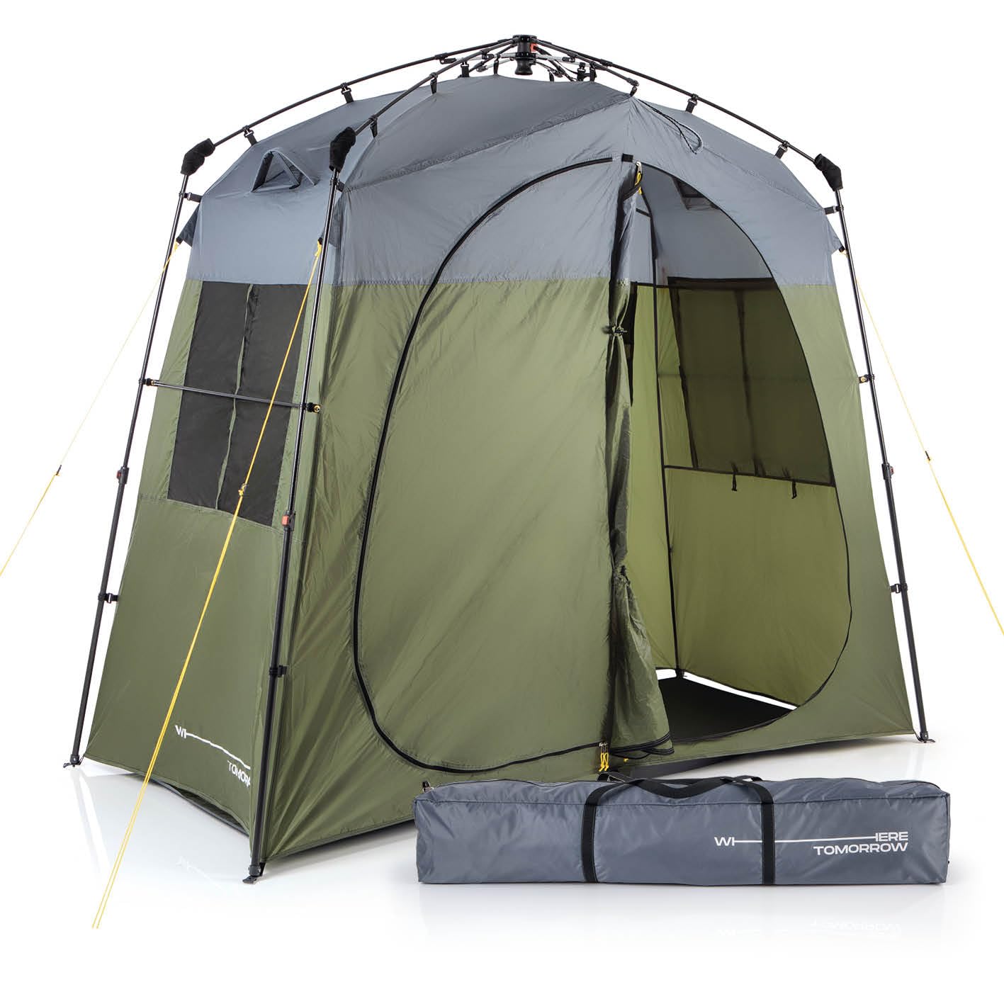 LUMALAND Premium Duschzelt | Toilettenzelt für Indoor & Outdoor | Mobiles Umkleidezelt & Lagerzelt | Zelt für Tierfotografie | Ideal zum Campen, Festival & zum Angeln | Wasserdicht & Windfest
