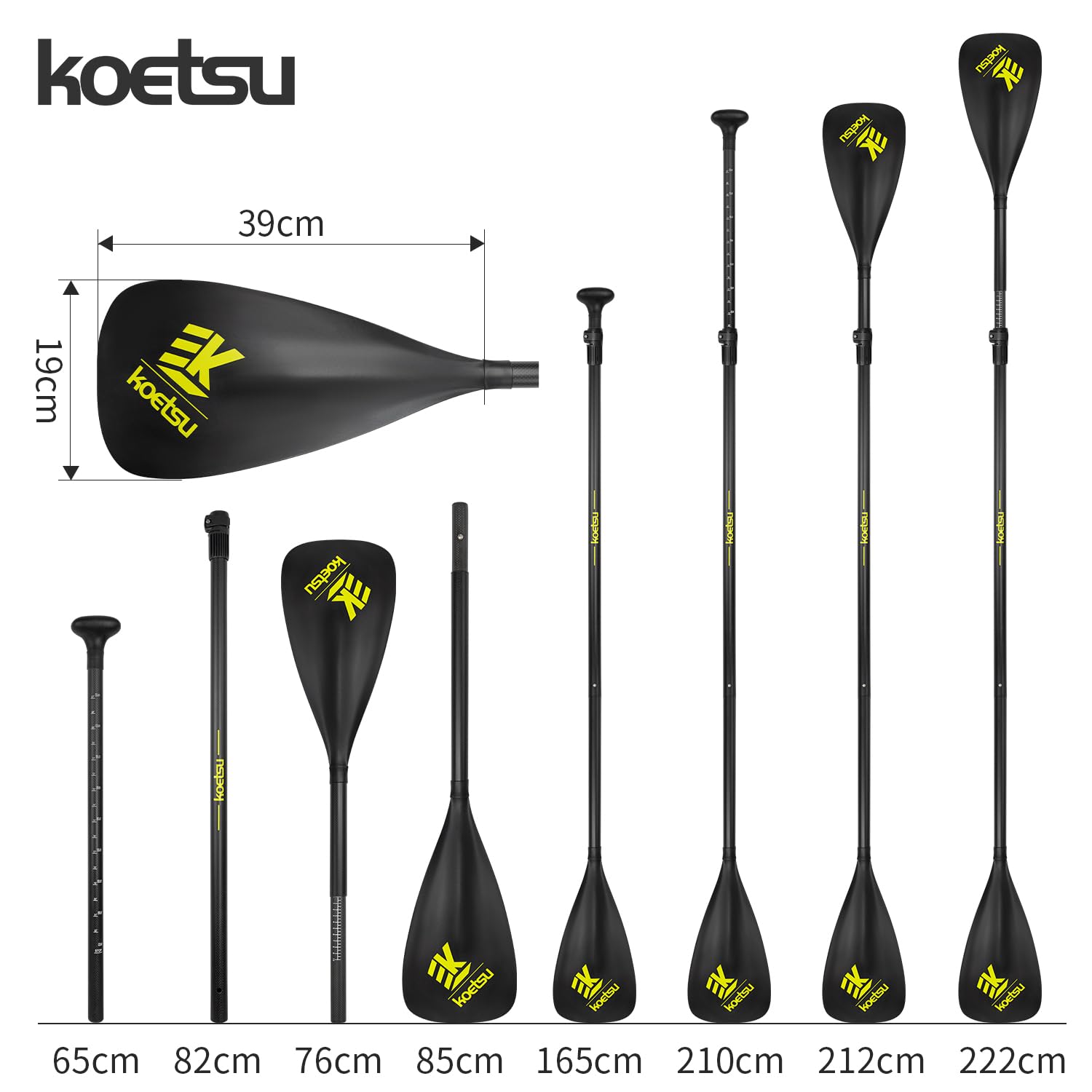Amazon | KOETSU カーボン パドル 2WAY カヤック SUP 兼用 1本2用 伸縮