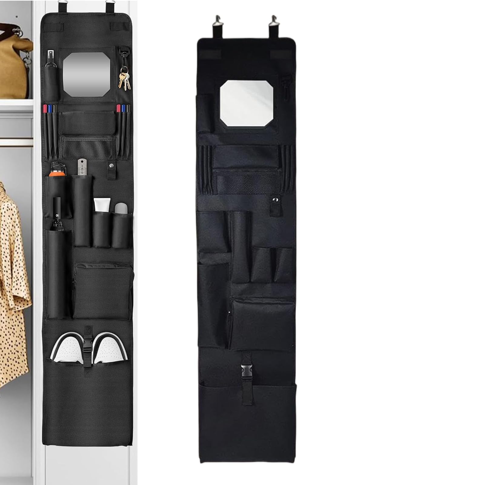 Organisateur de porte de casier avec miroir pour résoudre le manque de place