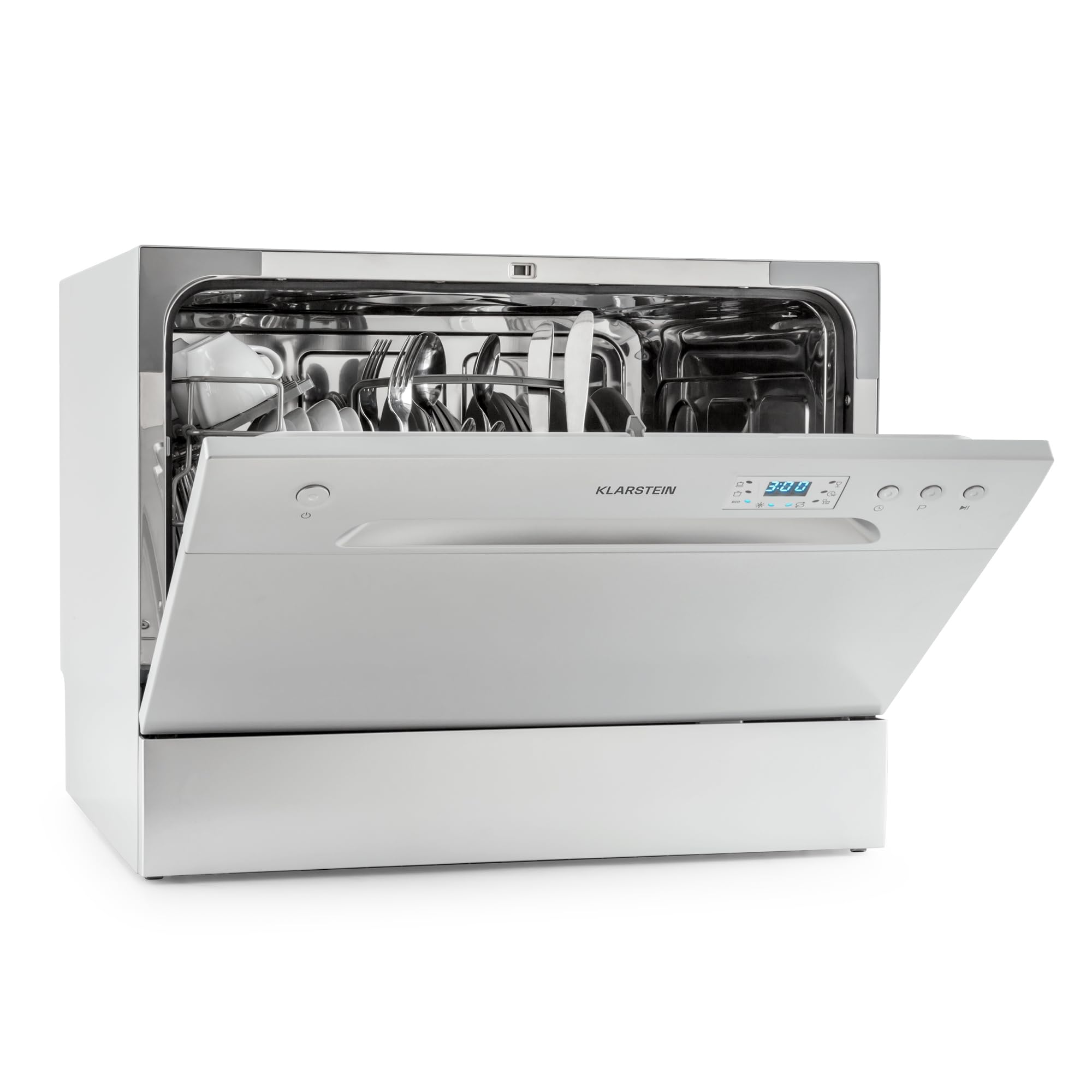 Klarstein Table Top Dishwasher, 6 Place Setting Mini Dishwasher, Quiet Operation Countertop Dishwasher w/ 6 Washing Programs, Compact Tabletop Dishwasher, Easy To Install Homes/Office Small Dishwasher