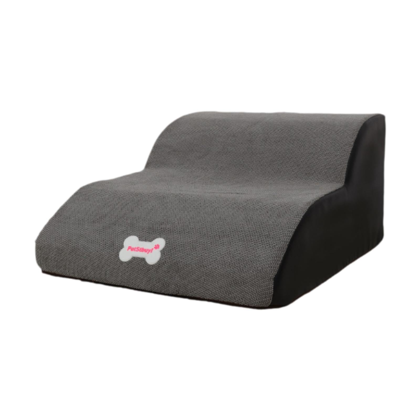 Escalier pour Chien, Deux Marches, échelle pour Animaux, Rampe D'accès pour Canapé, Housse Amovible, éponge de Polyester Douce, Antidérapant, pour