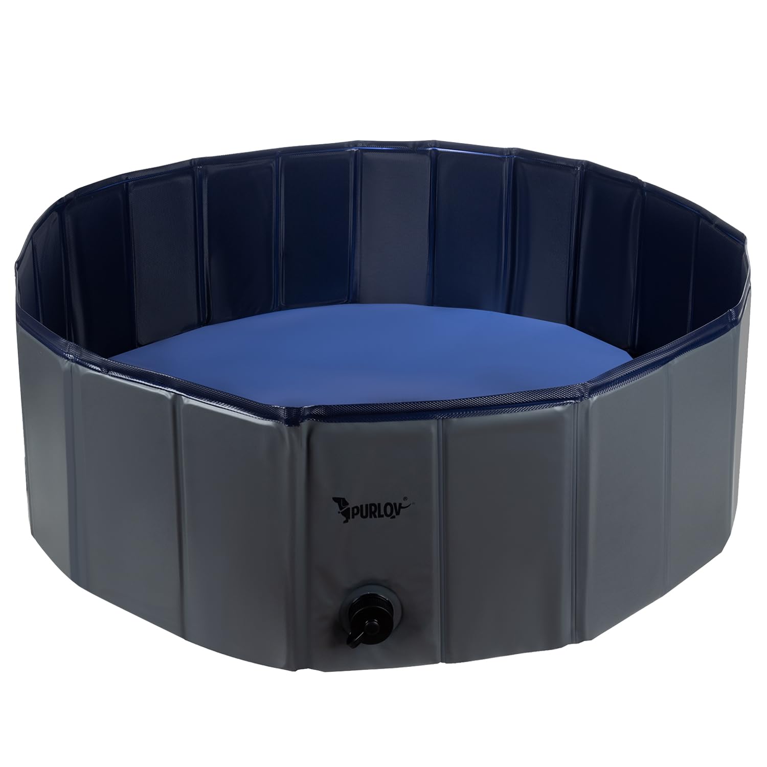 Grande piscine pliable pour chien - 100 x 30 cm - Piscine de jardin antidérapante avec valve de vidange - Capacité de 230 l - Idéale pour 1 à 2 chiens