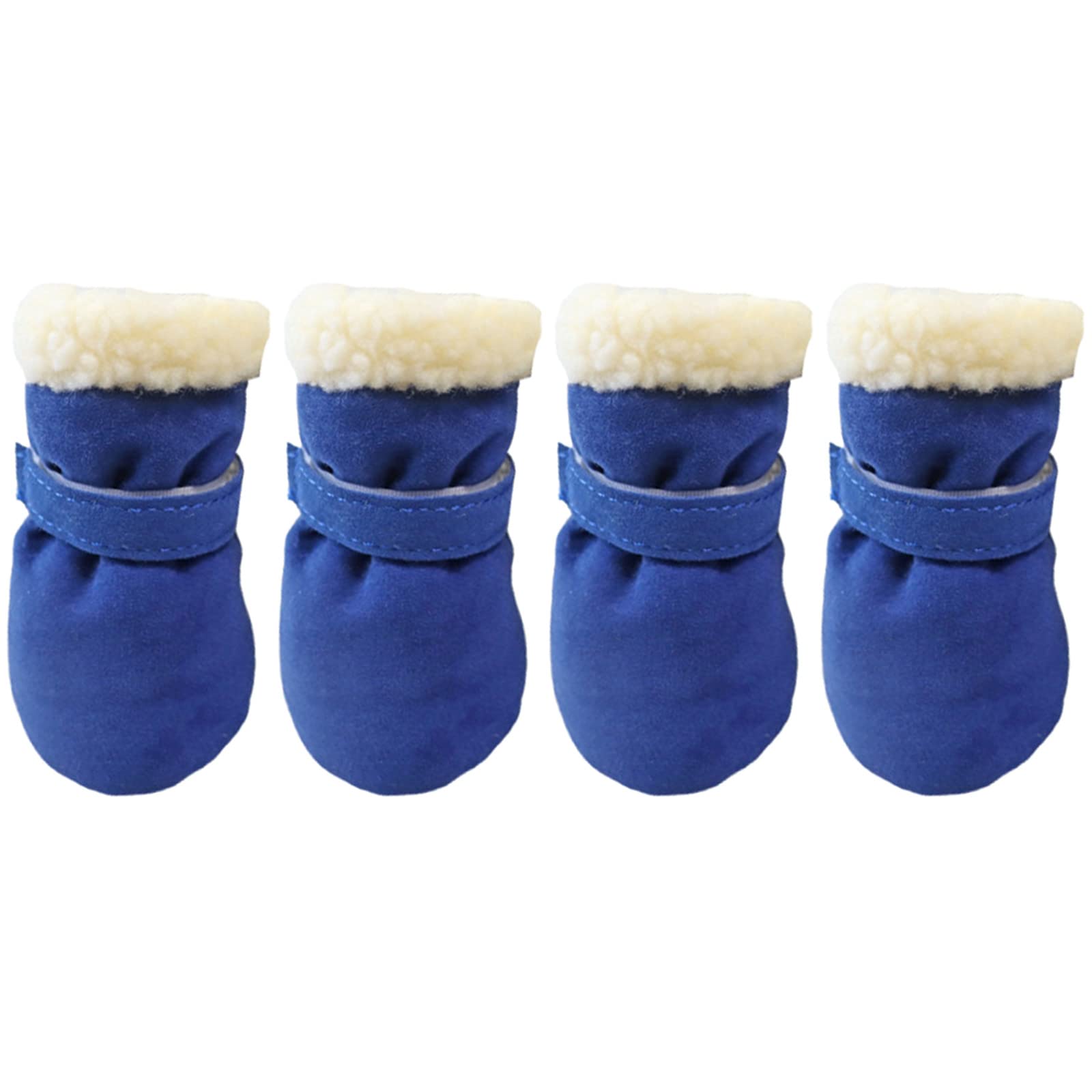 Maxtonser 4pc Antiskid Puppys Shoes Windproof Winter Pet Dog Anti-slip Snow Booties Footwear Thick Warm for Outdoor Sock Booties