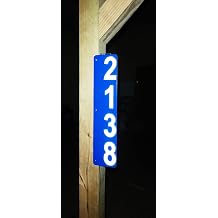 Reflective Custom Address SIGN Reflective Address, Highly Visible at Nighttime & Daytime, Excellent for 911 Emergency Response, Delivery Service, TWO-SIDED 4x18, 3M DGP Reflective, Great Gift