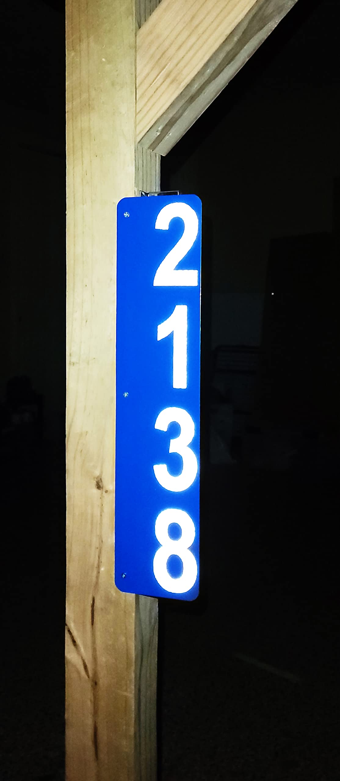 Reflective Custom Address SIGN – Reflective Address (on glossy, non-reflective plate), Highly Visible at Nighttime & Daytime, Excellent for 911