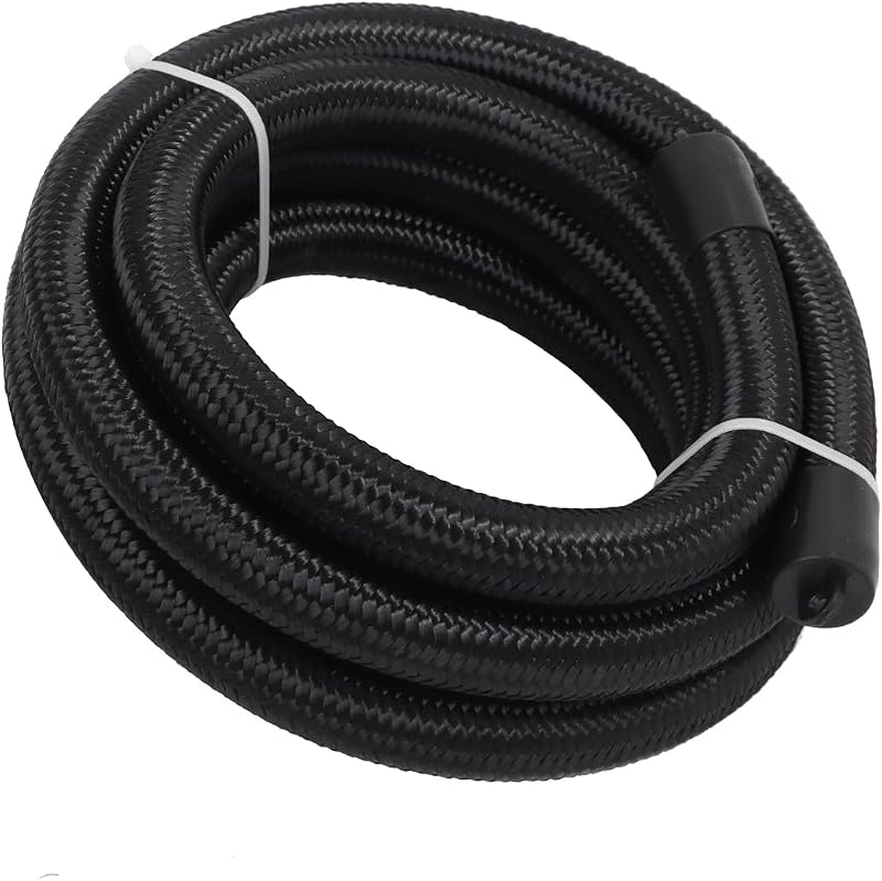 Mangueira de combustível LokoCar 8AN com malha de nylon e CPE – 3,05 m preta