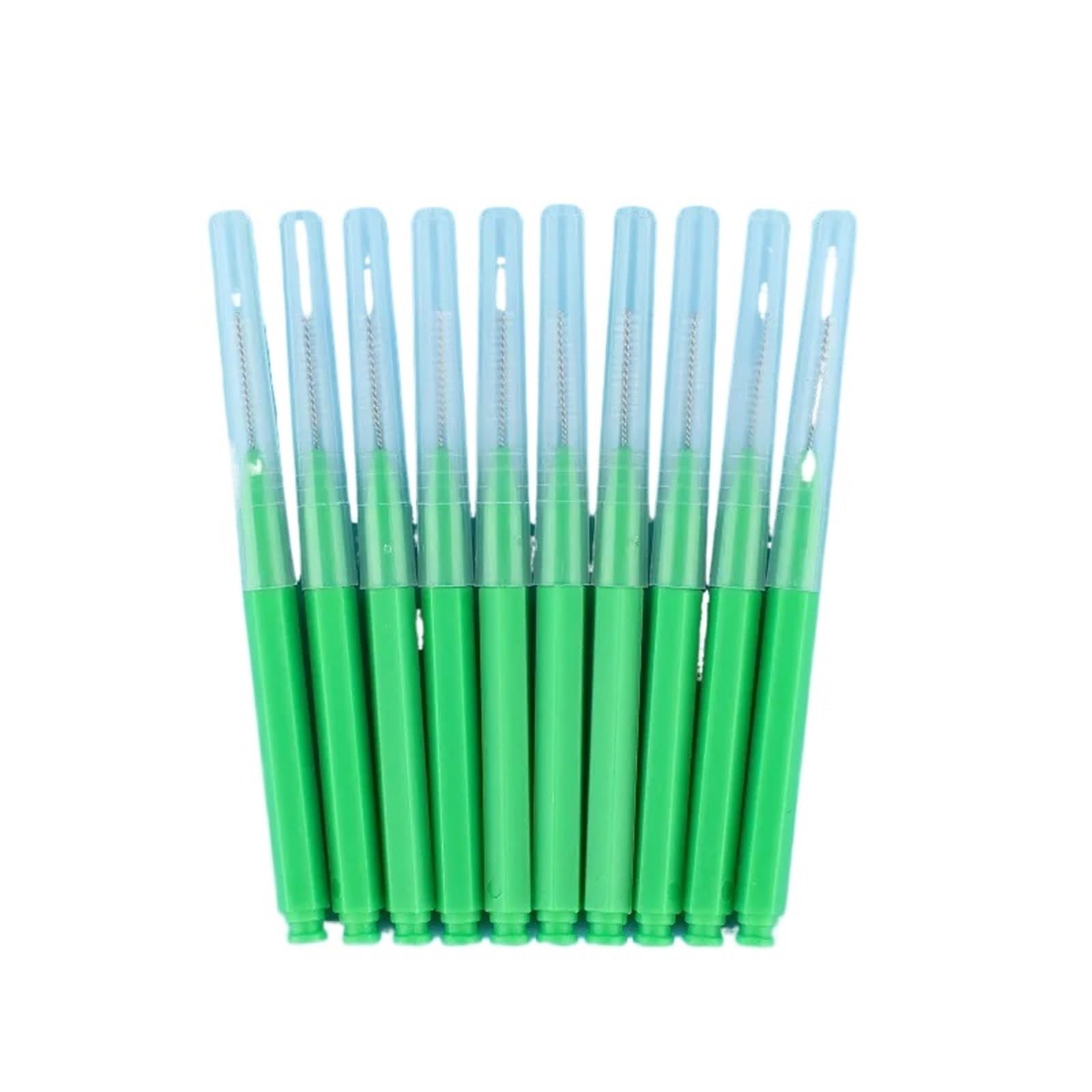 międzyzębowe i patyczki z nicią dentystyczną, Interdental Brushes 40 pcs Multicolor 0.4-1.2mm(Green 0.8mm)