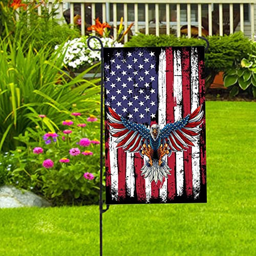 12X18" Double Sided Patriotic Garden Flag America Eagle Flag For America 4Th Of July Independence Day Home Farmhouse Decor (America With Eagle Flag) #TOP5