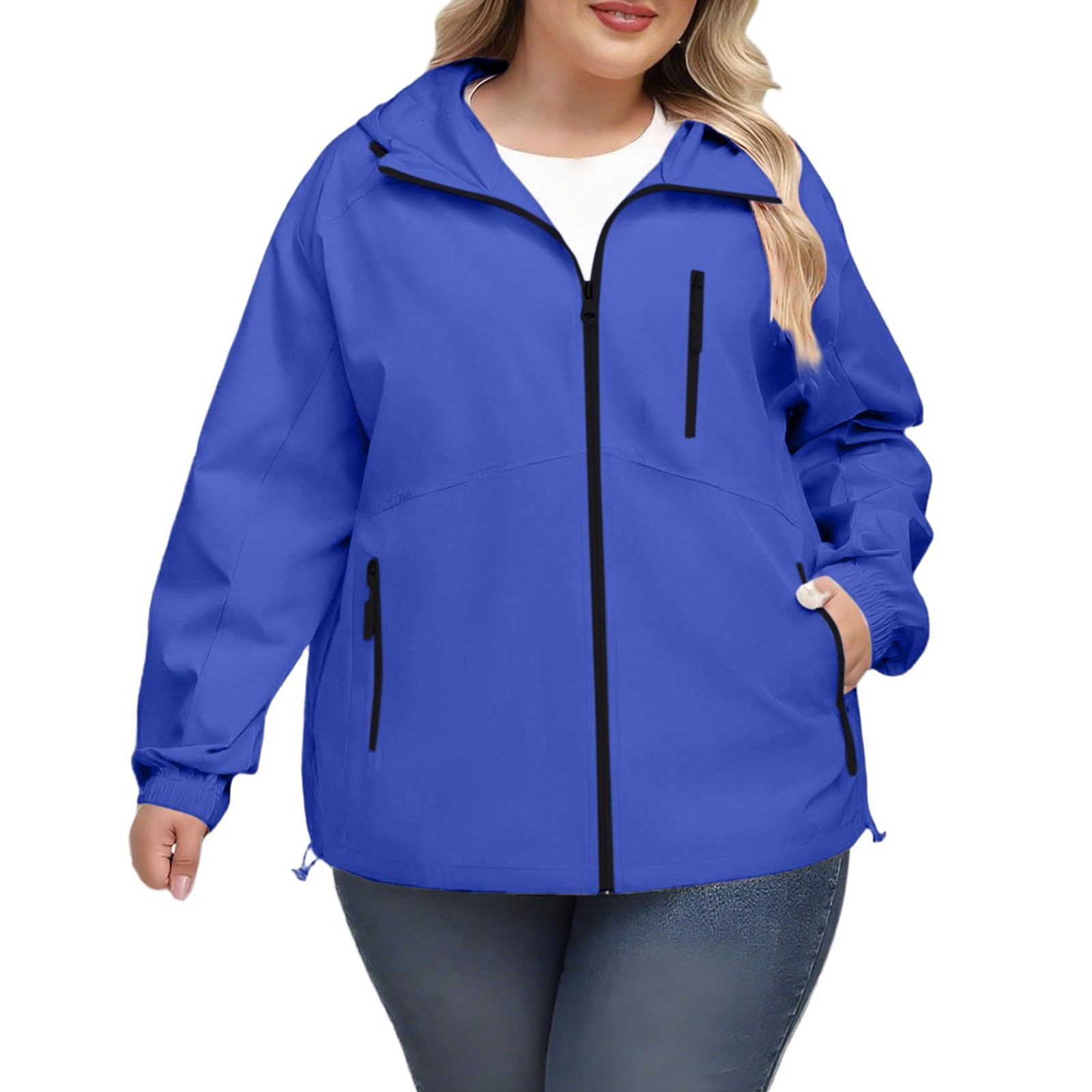 Giacca Antipioggia Da Donna, Impermeabile, Giacche Leggere, A Sottile E Pieghevole, Blouson, Esterno, Ripiegabile Con Cappuccio, Piumini Impermeabile Donna Running Invernale Tascabile